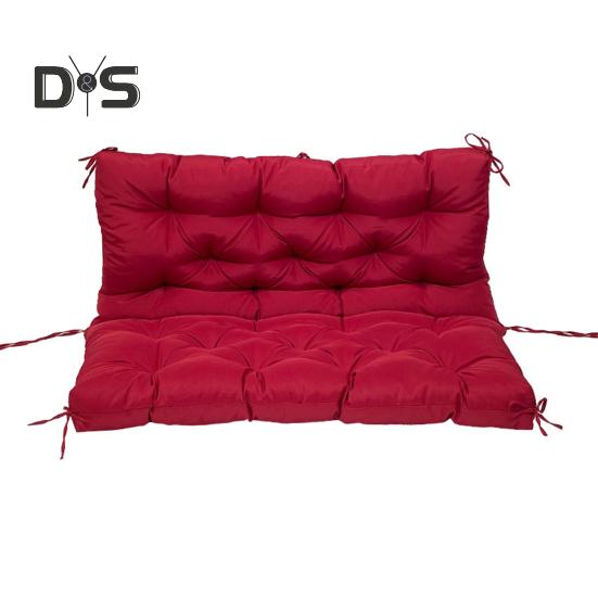 Подушка для качелей со спинкой подушка для сиденья 23-местной садовой скамейки с завязками водонепроницаемая подушка для сиденья уличной скамейки для мебели с навесом на патио вино красного 6563₽