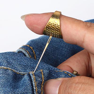 Adjustable Vintage Sewing Thimble Handmade Non-slip Embroidery Against Ring Finger Protector DIY Clothing Sewing Supplies