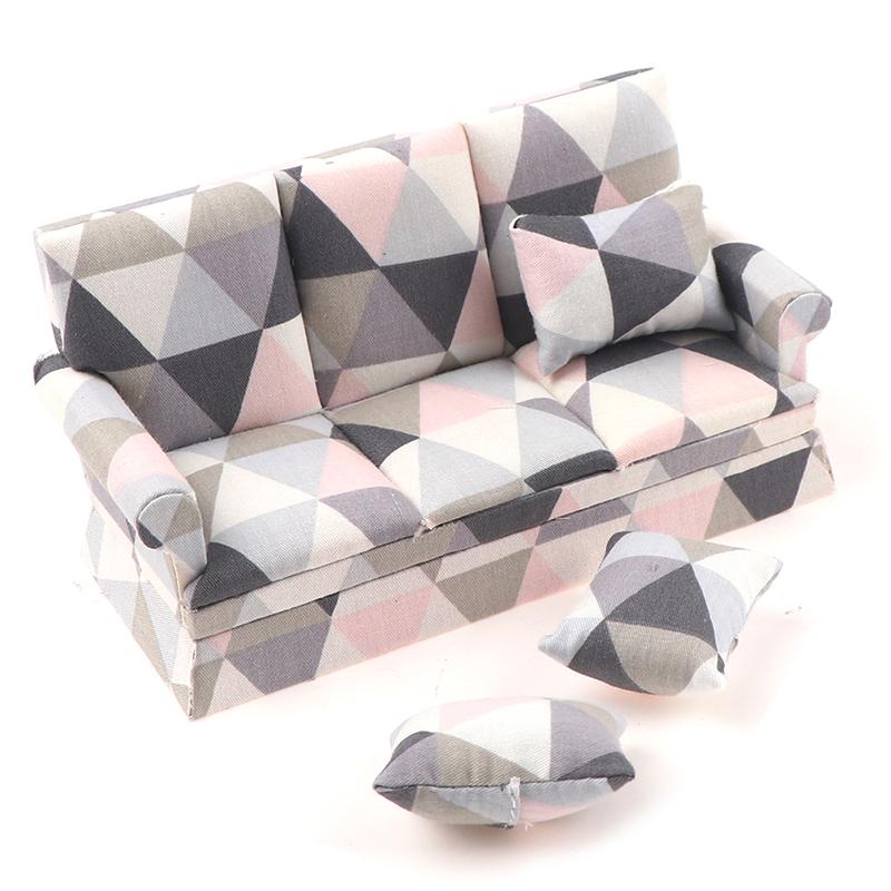 Mini Cute Sofa Pillows For Dolls Children Simulation Dollhouse Furniture Toys 1:12 Miniature Doll House