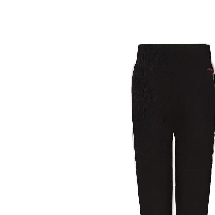 Emporio Armani FW22 Logo Print Color Block Sports Pants Women Bottoms Black 6LTP57-TJCZZ-1200