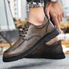 Fashion Handmade Men's Leather Shoes Retro Classic Luxury Style Leisure Business Office Dress Up Party Elegant Adult Shoes Black