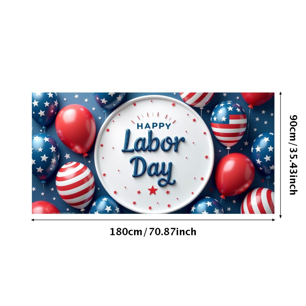 Labor Day Party Vibrant Colors Labor Day Banner Balloon Decoration Event Decor for Holiday Event Patriotic Event Home Decoration