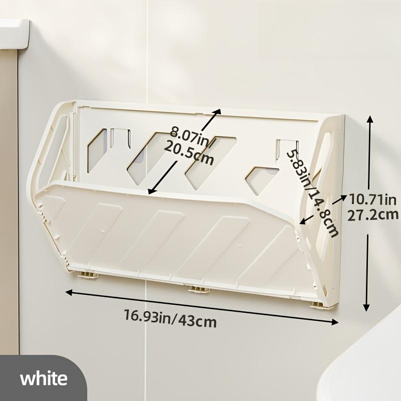 Wall-Mounted Shoe Rack, Hidden Storage Shelf, Foldable Plastic Organizer, No-Drill Installation, Multi-Layer Space Saver