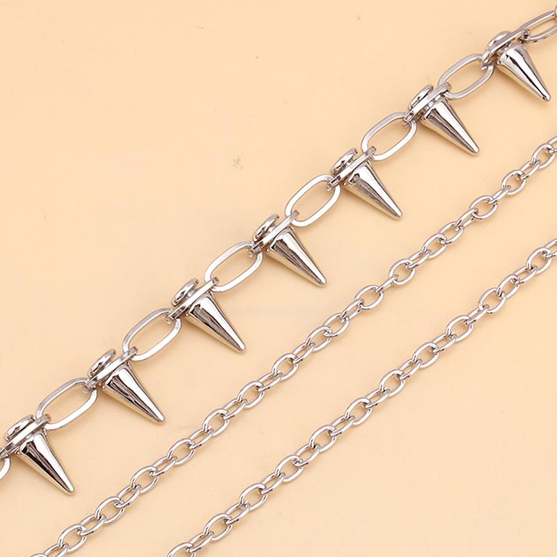 Hip-hop Punk Metal Rivets Pants Chain Multi-layer Waist Chain Dress Up Pants Hundred For Men Women Waist Chain Jewelry