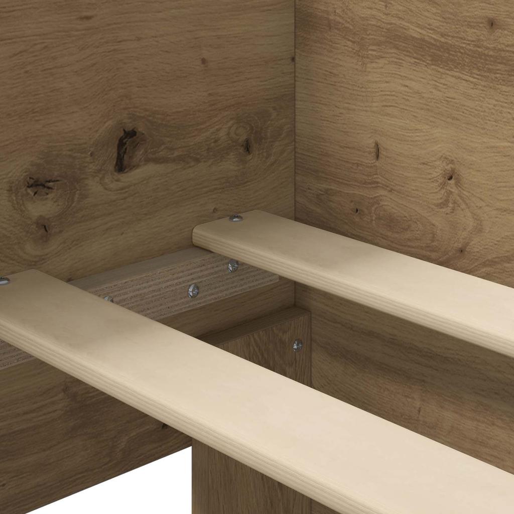Bed Frame with Headboard Artisan Oak 80 x 200 cm