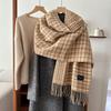Korean Style Autumn and Winter Fresh and Gentle Retro Warm Scarf Women's Shawl Versatile Commuting Tassel Fine Sand Imitation Cashmere Scarf