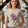 Geometric Fish Design T-Shirt for Anglers, Fishing Gift Tee, Unique Graphic Fisherman Shirt