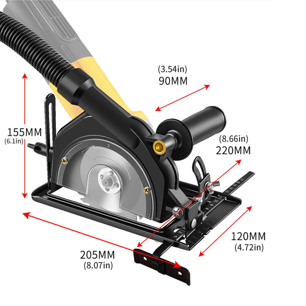 Upgraded Angle Grinder Stand Fixed Grinder Holder Sliding Handle Bracket Adjustable Angle Grinder Machine Base