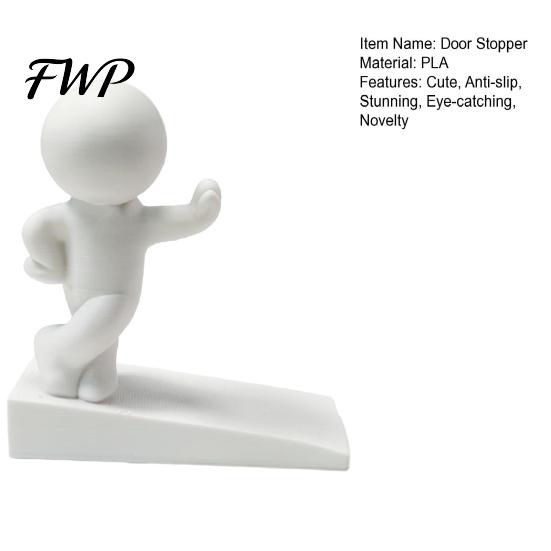 Anti-slip Doorstop Cute Door Stopper Wedge, Little Figure Non-Slip Stop for Bottom Human-shaped of Door, 3D Printed Decorative Wedge Bedroom