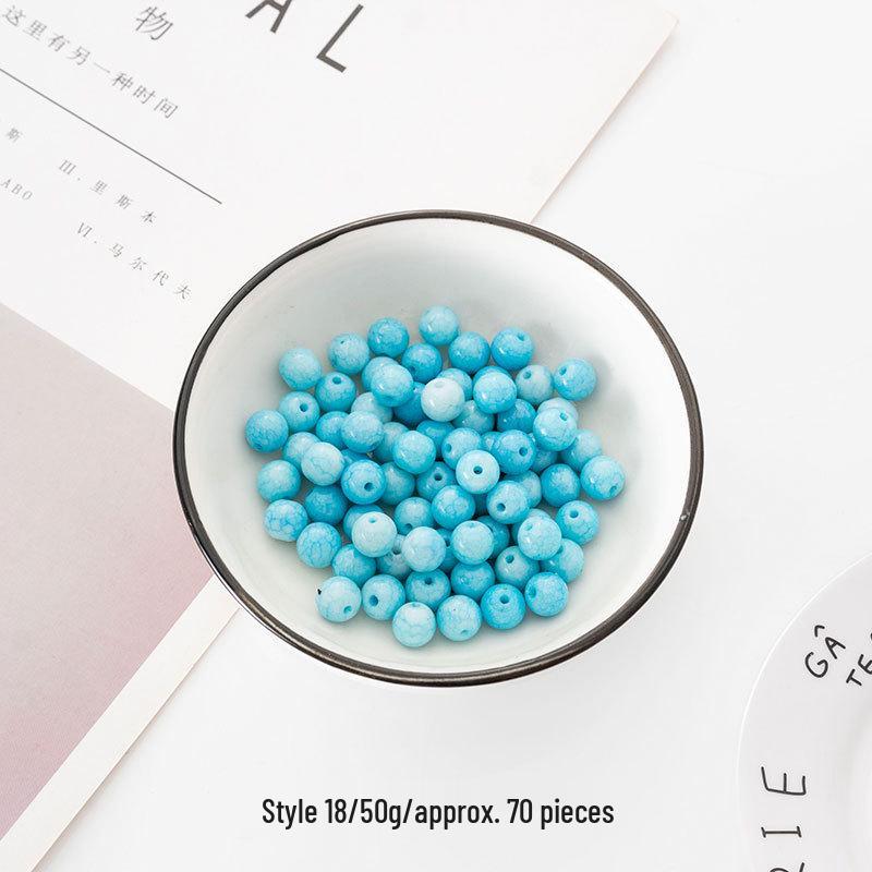 6.5-10mm Multicolor Glass Beads for DIY Bracelet and Necklace Jewelry Making