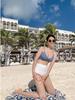 2023 Korean Twist Bikini: High Waist Color Block Two-Piece Swimwear for Women