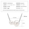 Freshwater Pearl & Diamond-Set Silver Pendant Necklace for Women