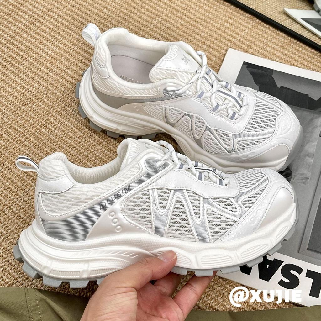 Thin Mesh Breathable Thick-soled Dad Shoes Women's New Thick-soled Lightweight Outdoor Running Casual Sports Shoes Tide