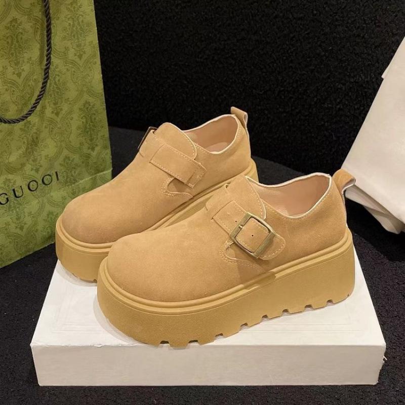 

Туфли слипоны на толстом каблуке из искусственного меха с острым носком - Подчеркните свой образ стилем и комфортом, Повседневный универсальный дизайн с низким верхом. 40 верблюд