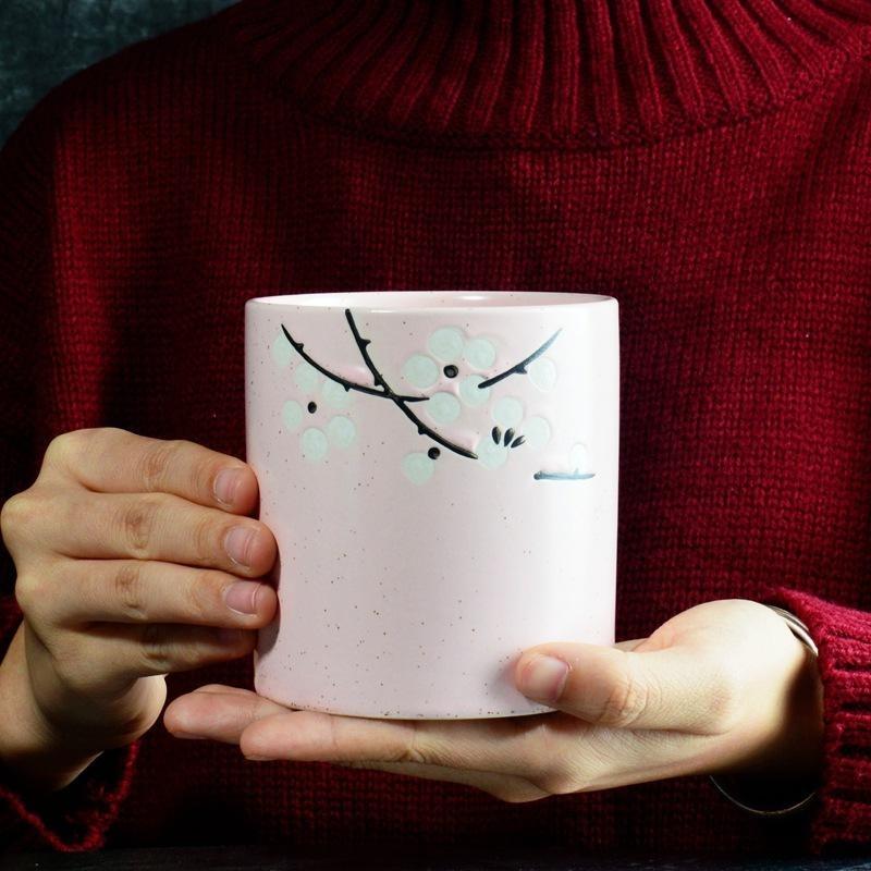 

Японский подогреватель вина для сакэ, 1 горшок, 4 чашки, керамическая посуда, горшок для сакэ с вишневым узором, чашка для желтого вина, горшок для сакэ, элегантный подарок