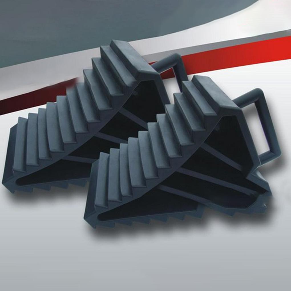 Universal Nonslip Car Truck Camper Wheel Chock Boat Motorcycle Tire Blockers Rubber Tyre Stopper Automotive Spare Parts