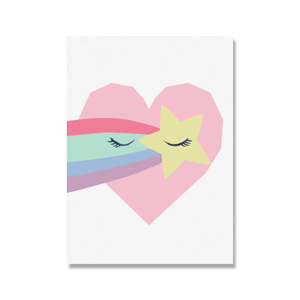 Plakat You Make Me Smile i Malarstwo Tęczy i Nadruki Gwiazd Dziecięce Plakaty Boho Nordyckie Obrazy Ścienne Do Dekoracji Pokoju Dziecięcego