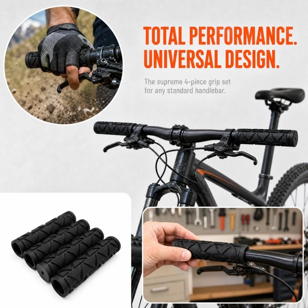 4PCS Shock Absorption Cycling Handlebar Grips Bike Handlebar Grips Sleeves  for Riders and Cyclists