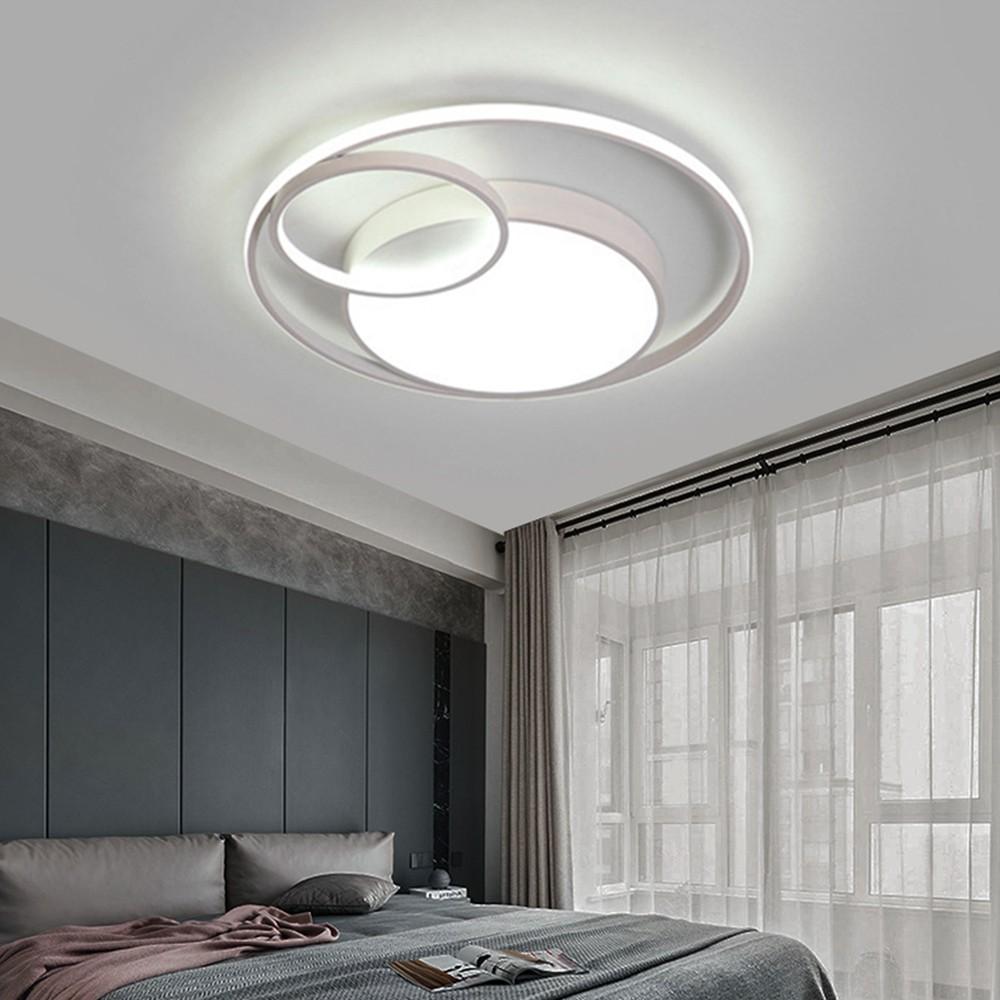 3-Ring LED Ceiling Light,3-Color Dimmable Round Ceiling Lamp,Modern 55W Adjustable Lighting,for Dining Room,Living Room,Bedroom