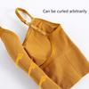 Wirefree Camisole Cropped Tank Top Women Seamless V Neck Removable Yoga Fitness Sport Underwear