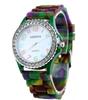 New Rainbow Fashion Women Watches Luxury Camouflage Women Quartz Watch Girl Silicone Waterproof Dress Wristwatch Female Clock