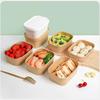 ONYLM Disposable Kraft Paper Rectangular Lunch Box Set