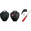 Key Fob Shell Case Replacement for 3 Button Toyota,Key Fob Cover with Screwdriver,Compatible for 2006-2018 Toyota 4Runner Corolla Matrix RAV4 Venza