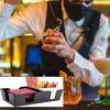 ABMH-Napkin Holder-Black Plastic 6 Compartments For Straws Napkins Condiments Bar Organizer For Homes Bars