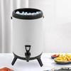 Large Capacity 8 Liter Warm Drink Container With Comfortable And Escape Immune Plan White Metal