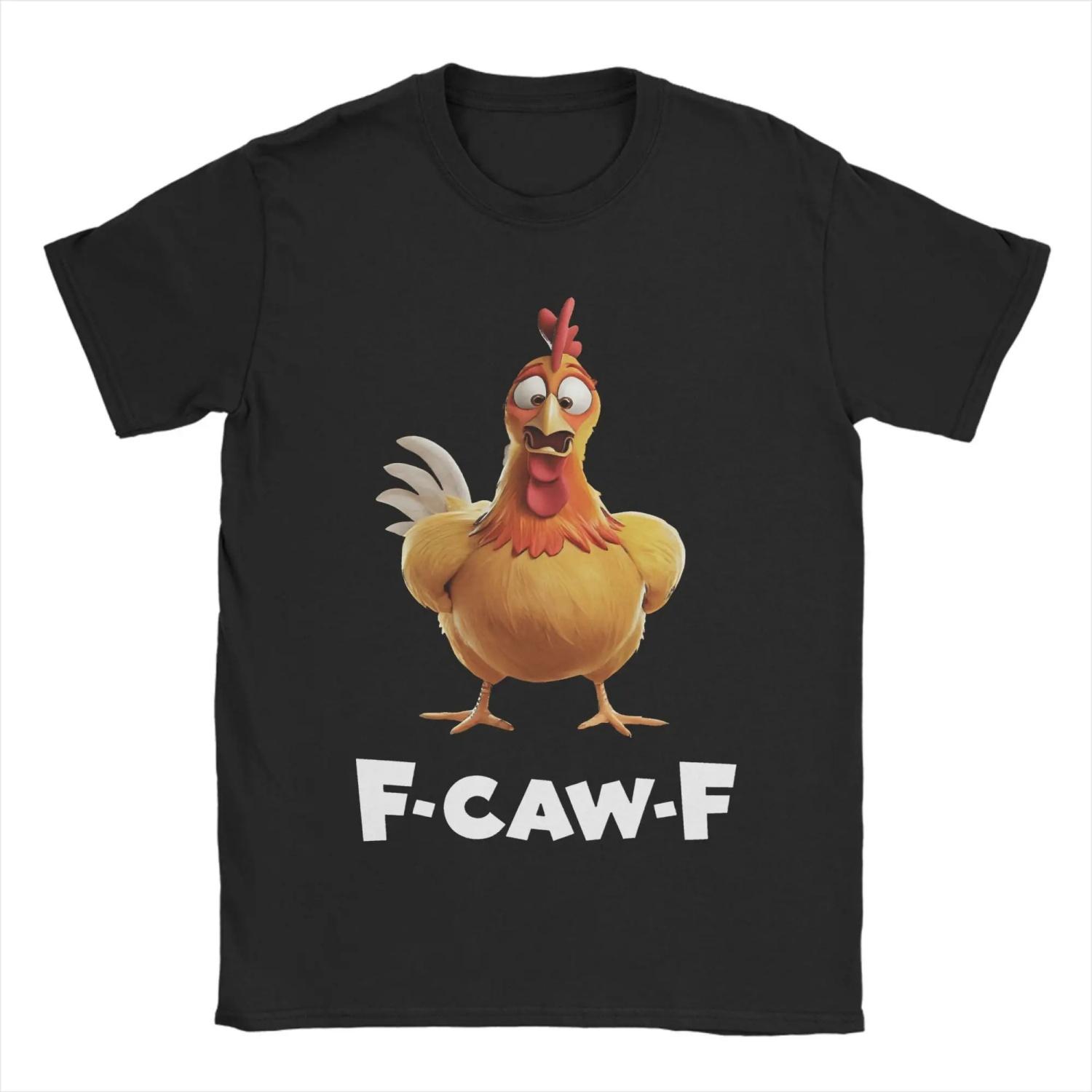 

Cool Funny F-CAW-F Chicken Meme T-Shirts for Crew Neck 100% Cotton T Shirt Short Sleeve Tees Plus Size Clothes S чёрный