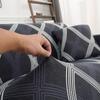 Trykk Elastiske Trekktrekk Stretch Sofatrekk for Stue Hjørnesofatrekk Seksjonslenestoltrekk 1/2/3/4 seter