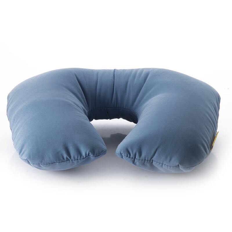 Blue Travel Inflatable U-shaped Neck Pillow