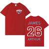 Singer James Arthur 2026 Fashion Album Tour Tee Mens Gothic Clothes Aesthetic Cozy Pop Springsummer Short Sleeve Top
