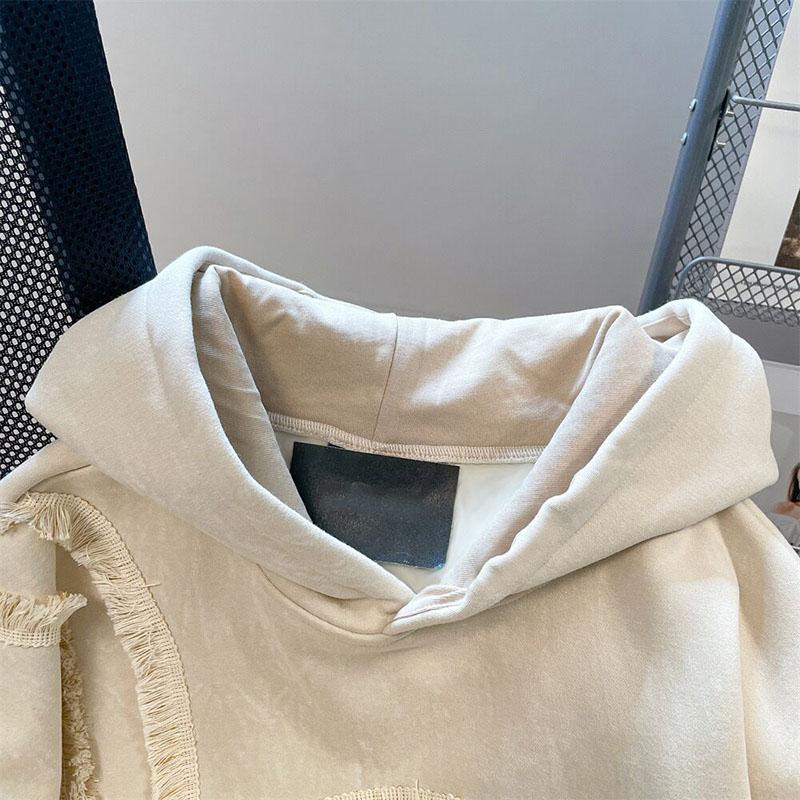 Baumwollgepolsterter Pullover für Damen, Herbst und Winter, warm, locker, Schößchen-Pullover, Oberteil, bequem, lässig, lockeres Sweatshirt