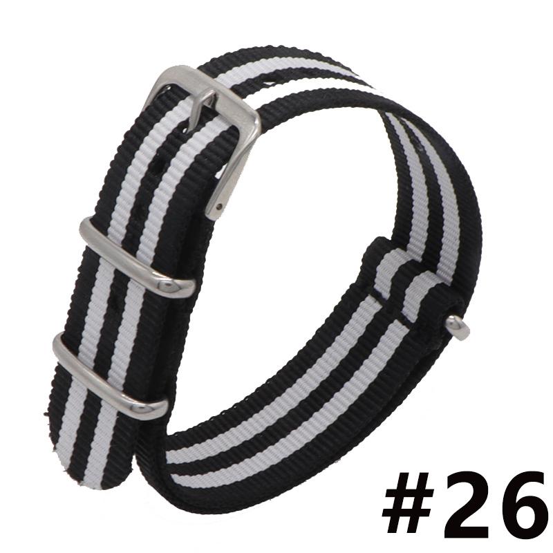 18MM 20MM 22MM Nylon Watch Band Sport Casual Straps Replacement With Stainless Steel Buckle For Men Women's Watch Accessories