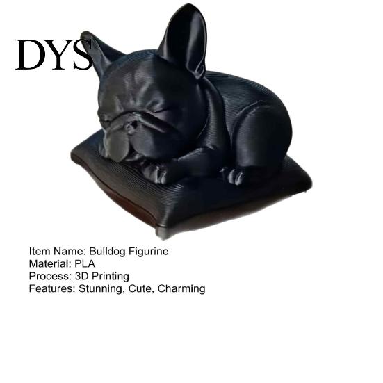 Cute Desk Ornament for Dog Lovers Sleeping French Bulldog Figurine, 3D Printed Small Statue, Personalized Art Piece Sculpture Home, Office,