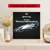 Philadelphia Eagles Personalized Text Diamond Painting Round Diamond Mosaic Rhinestones Diamond Embroidery Craft Kit Wall Decor Without Frame