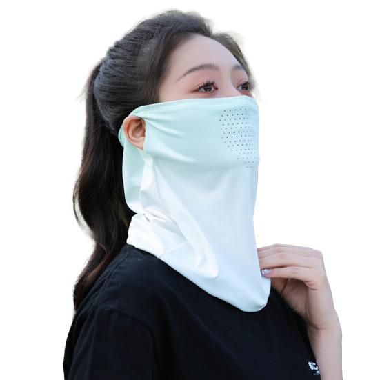 Ice Silk Sunscreen Face Guard Breathable Holes Sun Protection Face