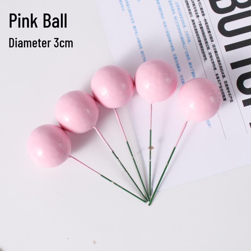 Golden and Silver Ball Cake Decorations with Colorful Birthday Insert Card