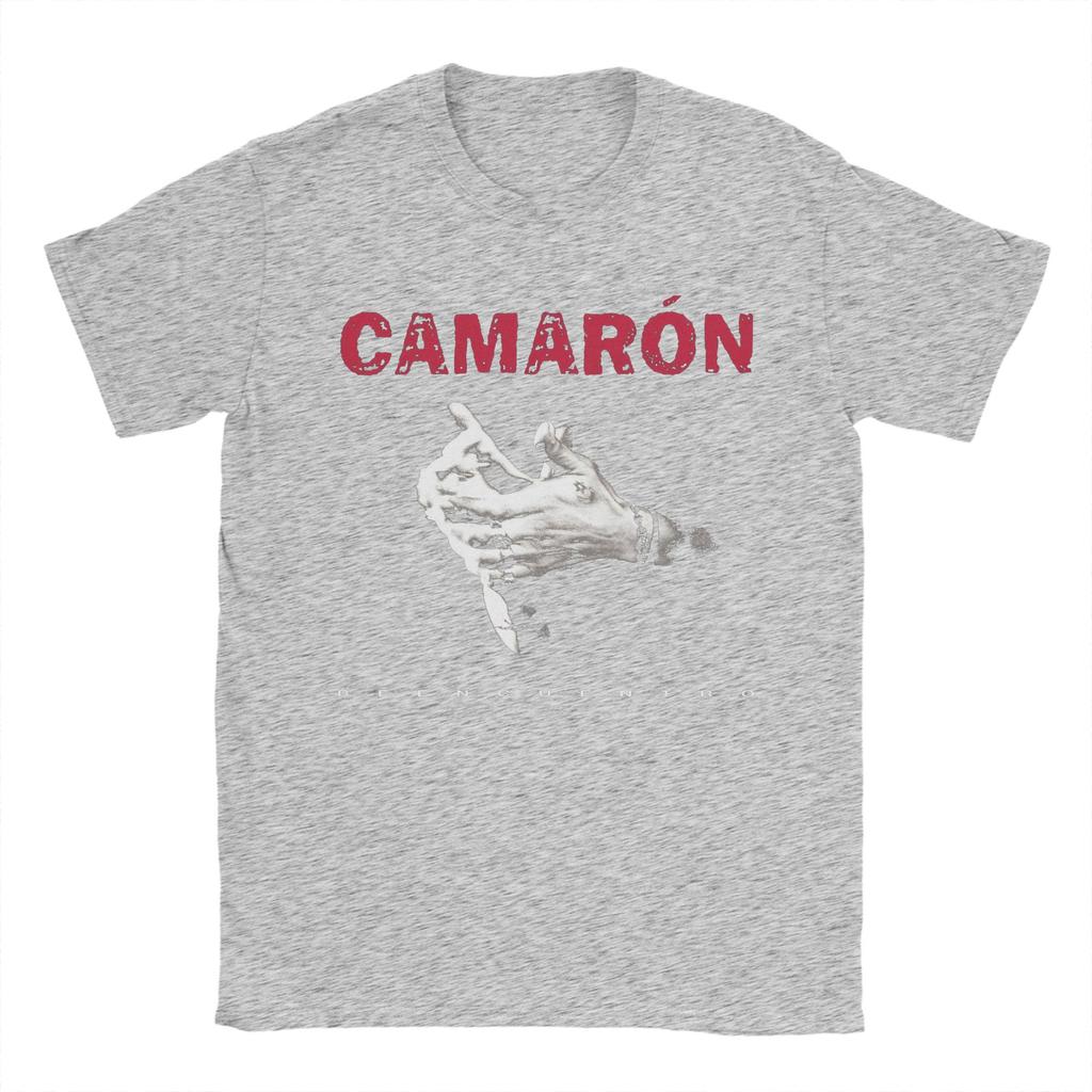 Camiseta para Hombre Camarones De La Isla Cantante de Flamenco Camiseta de Algodón Manga Corta Camisetas de Camarones de la Isla Cuello Redondo mercancía Tallas Grandes