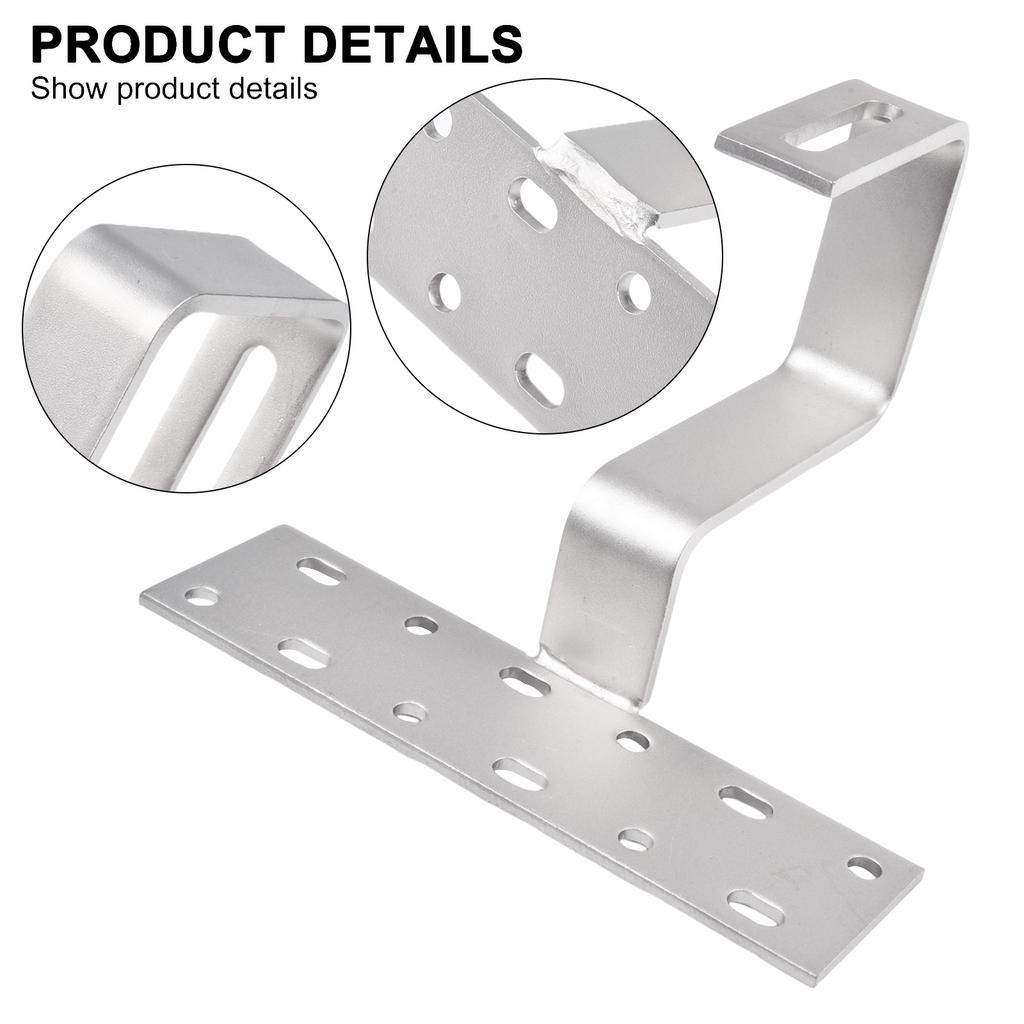 Adjustable PV Roof Hook for Mounting Solar Panels with Stainless Steel Bracket Compatible with Aluminium and Profile Rails