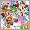 50 Original Hand-Painted Animal Doodle Stickers: Cute Cartoon Line Art for Skateboards, Computers, and Phone Cases (50 Sheets)