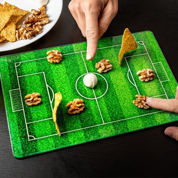 Football Field Cutting Board In Tempered Glass