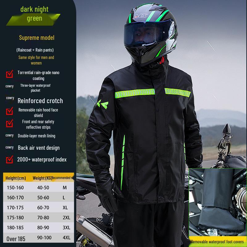 Unisex Long Raincoat Overcoat Set for Hiking & Travel