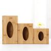 Wooden Cubic Rectangular Tissue Storage Box Paper Case Home Hotel Napkin Holder