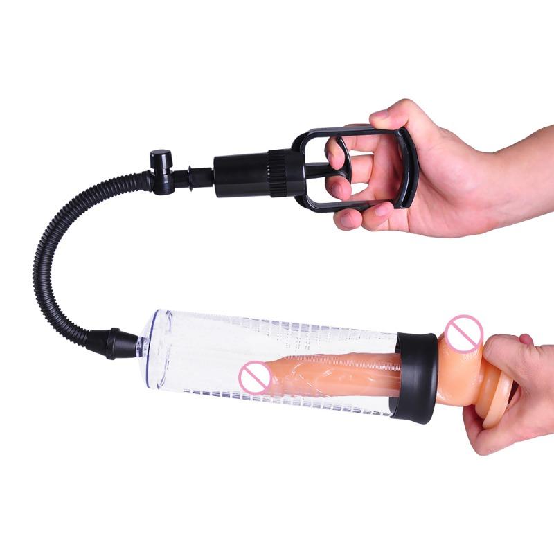 Penis Pump Enlargement Vacuum Dick Extender Men Sex Toy Increase Length Enlarger Male Train Erotic Adult Erection Trainer