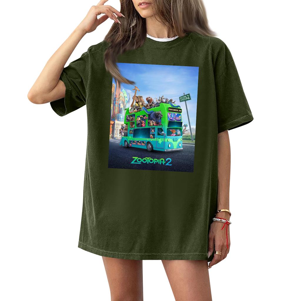 Women's Casual Fashion Round Neck Printed Short Sleeve T-Shirt Top