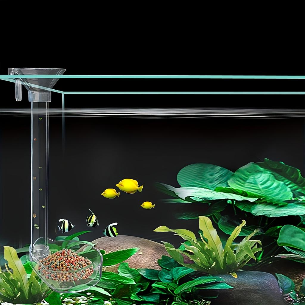 Acrylic Aquarium Fish Feeder Transparent Tube Multifunctional Large Capacity Fish Tank Food Dispenser For Aquarium Tank Shrimp