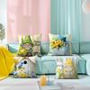 1Pc Yellow Flowers Spring Theme Pillow Cover For Home Living Room Bedroom Sofa Office Decorative Easter Day Pillowcase