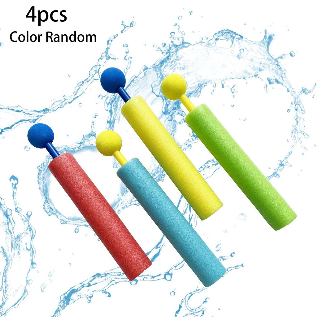 Children'S Pull Type Water Cannon Water Gun Straight Cylinder Foam Eva Material Outdoor Beach Water Splash Random Color